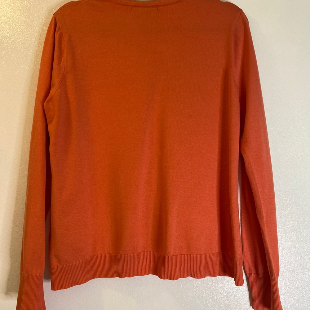 Women's August Silk Cardigan Orange Size XXL - Picture 5 of 6